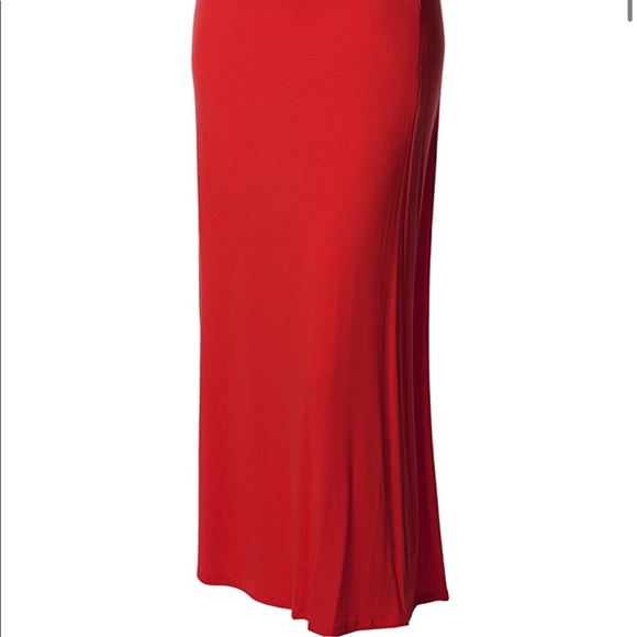 Red Maxi Skirt - Picture 6 of 6